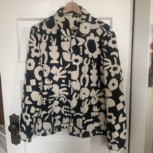 Unique Black and Cream Shirt Jacket